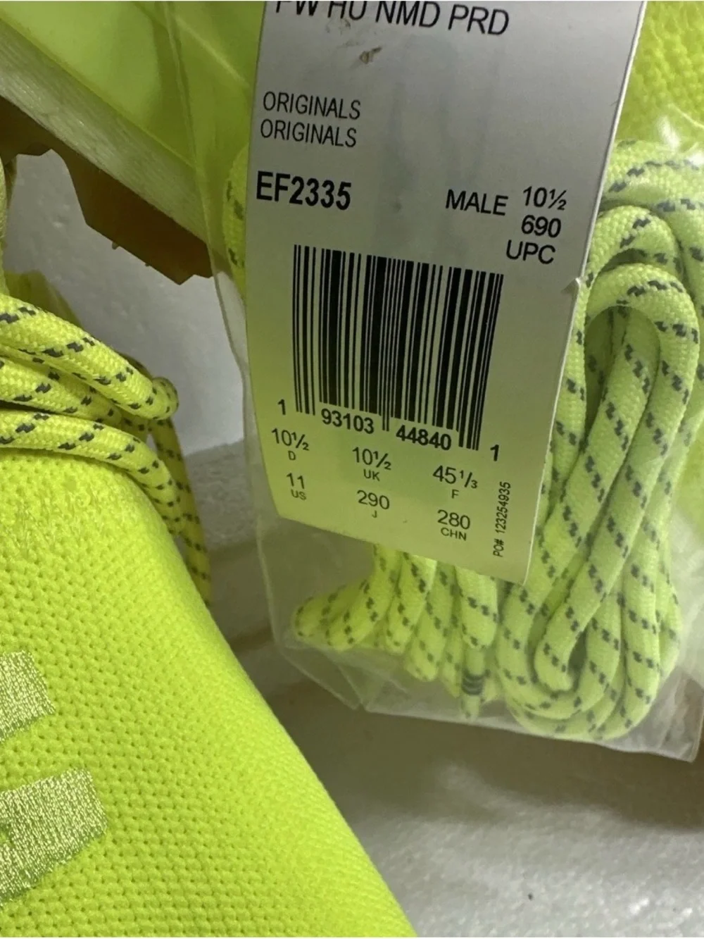 adidas Pharrell NMD Hu Human Race Trail PRD Know Soul Solar Yellow EF2335